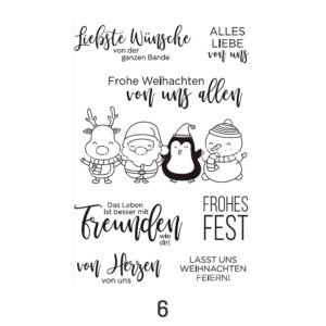 christmas german greetings silicone stamps sku 6