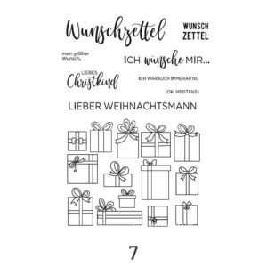 christmas german greetings silicone stamps sku 7