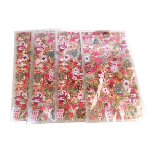 christmas gold foil die cut sticker set of 10 sheets sku