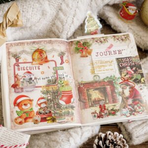 Christmas Gold Foil Clear Transparent Stickers - Plants, Greetings, Wreaths, Snowmen, Animals christmas gold foil pet stickers plants greetings wreaths snowmen animals b