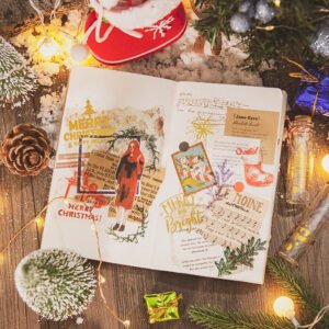 christmas gold foil pet stickers reindeer food gifts tree b4