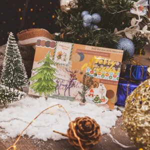 christmas gold foil pet stickers reindeer food gifts tree b5