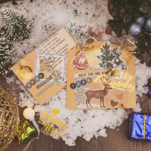 christmas gold foil pet stickers reindeer food gifts tree b6