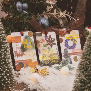 christmas gold foil pet stickers reindeer food gifts tree b7