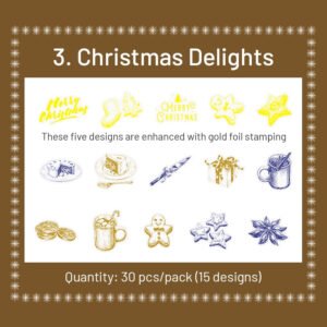 christmas gold foil pet stickers reindeer food gifts tree sku 3