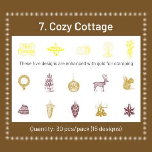 christmas gold foil pet stickers reindeer food gifts tree sku 7