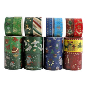 Christmas Gold Foil Tape Set (16 Rolls)