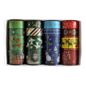 christmas gold foil tape set 16 rolls b2
