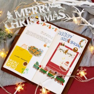 christmas gold foil washi sticker sheets trees santa claus b2