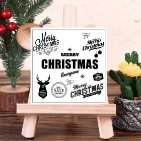 Christmas Greetings Silicone Rubber Stamps
