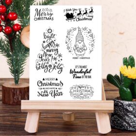 Christmas Greetings Clear Silicone Rubber Stamps