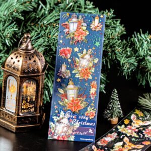 christmas holographic hot stamping gold pet stickers wreaths food lights snowmen reindeer b2