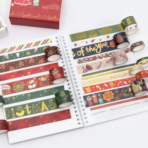 christmas hot stamping gold washi tape set 20 rolls b2
