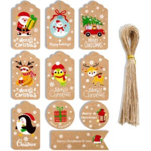 christmas kraft hang tags b2
