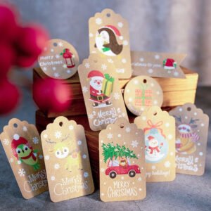 christmas kraft hang tags b6