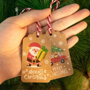 christmas kraft hang tags b7