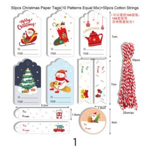 christmas kraft hang tags sku 1