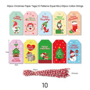 christmas kraft hang tags sku 10