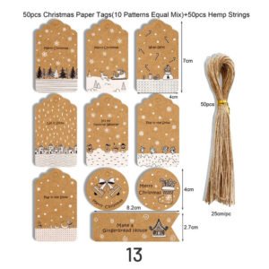 christmas kraft hang tags sku 13