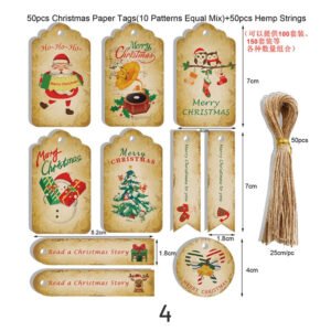 christmas kraft hang tags sku 4