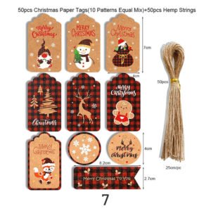 christmas kraft hang tags sku 7