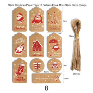 christmas kraft hang tags sku 8