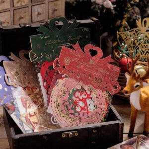 christmas lace cutout scrapbook paper wreath forest snowflake gift b1