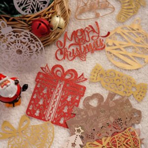 christmas lace cutout scrapbook paper wreath forest snowflake gift c2