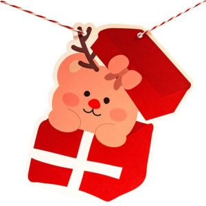 christmas large hanging tags greeting cards c2