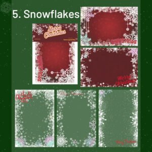 christmas laser silver pet background stickers snowflakes snowmen reindeer sku 5