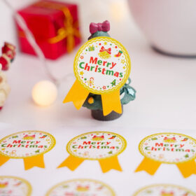 Christmas Medal Seal Stickers