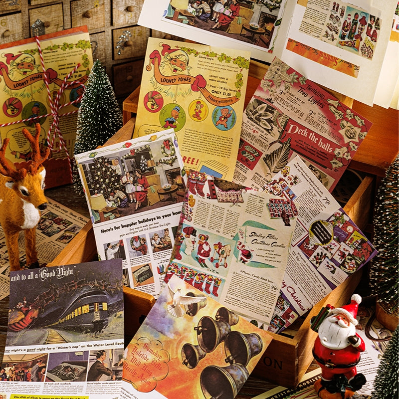 christmas memory vintage kraft scrapbook paper gift wrapping decoration b11