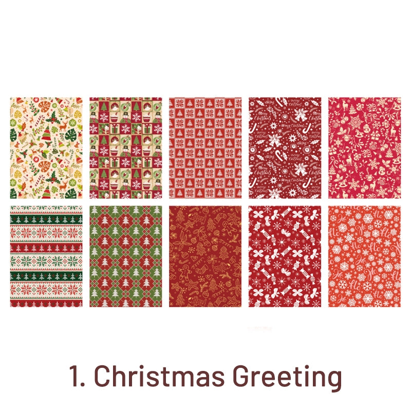 christmas memory vintage kraft scrapbook paper gift wrapping decoration b31