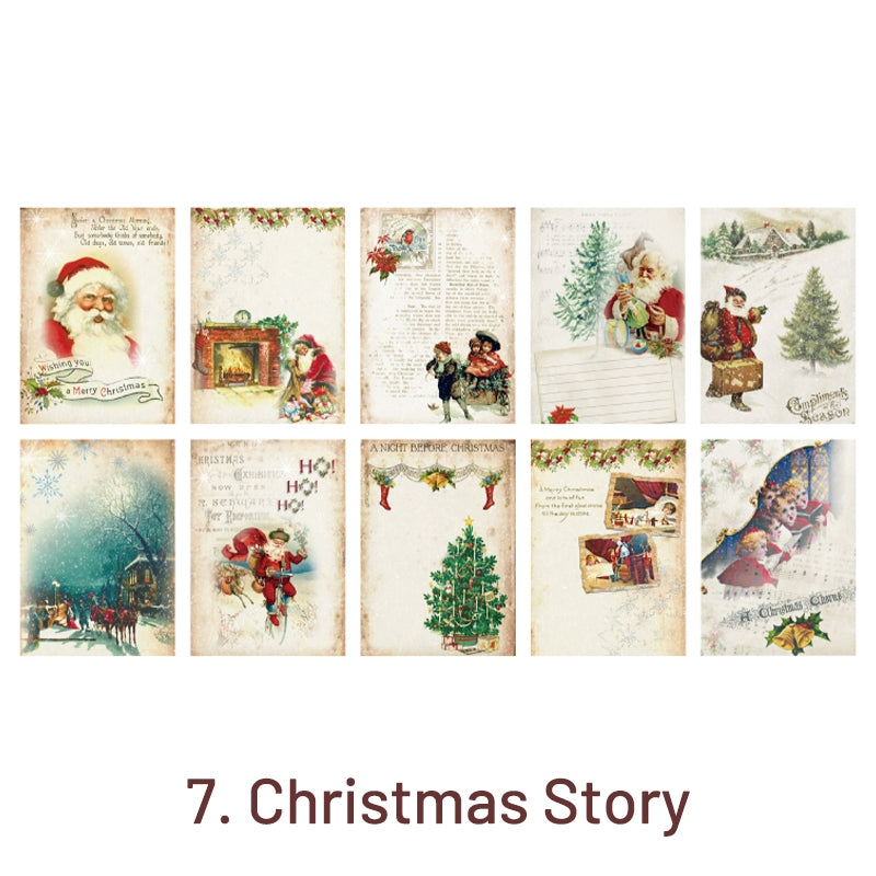 christmas memory vintage kraft scrapbook paper gift wrapping decoration sku 7