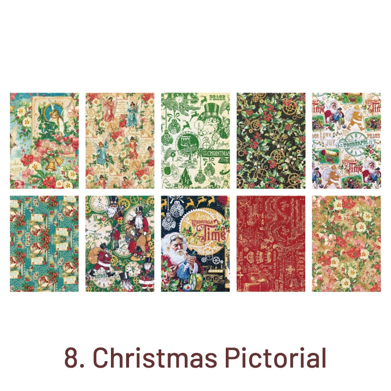 christmas memory vintage kraft scrapbook paper gift wrapping decoration sku 8