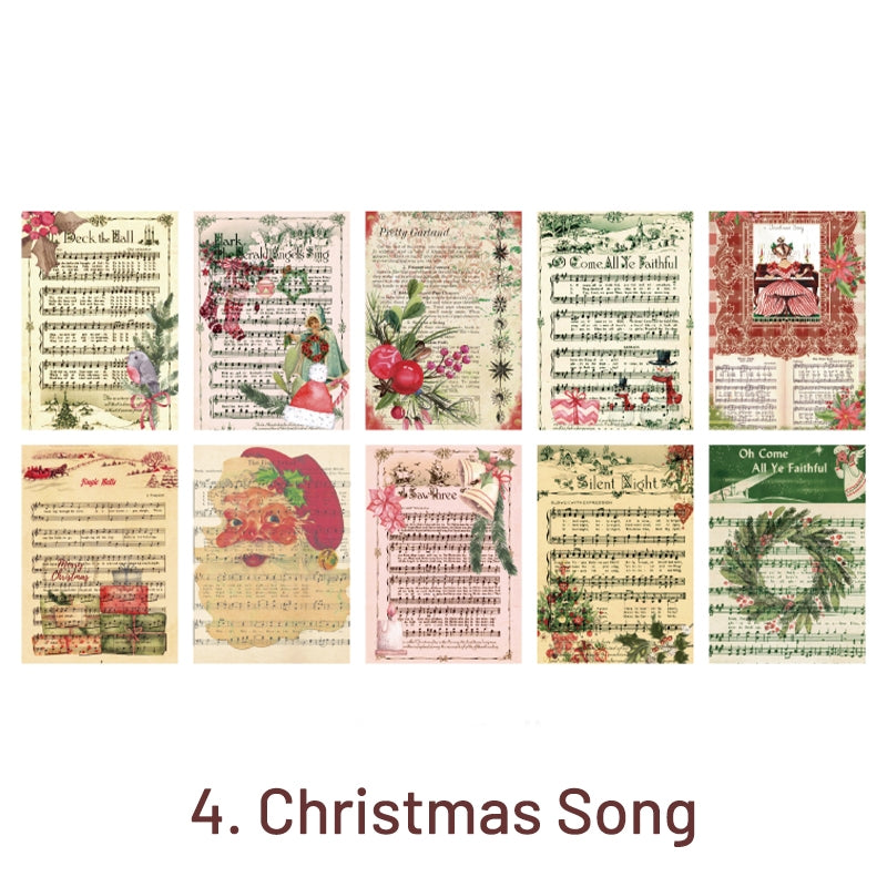 christmas memory vintage kraft scrapbook paper gift wrapping decorationsku 4