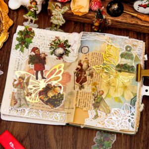 christmas people cartoon pet stickers girl angel snowman santa claus tree b5