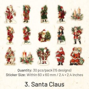 christmas people cartoon pet stickers girl angel snowman santa claus tree sku 3
