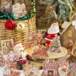 Christmas Clear Transparent Hot Stamping Gold Stickers - Wreath, Food, Gift