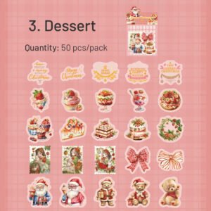 christmas pet hot stamping gold stickers wreath food gift sku 3