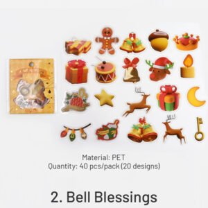 christmas pet stickers snowman gifts bells tree food sku 2