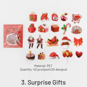 christmas pet stickers snowman gifts bells tree food sku 3