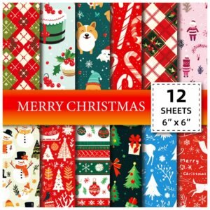 Christmas Red And Green Plaid Decorative Paper