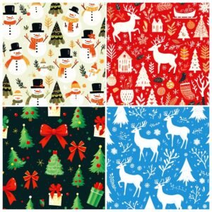 christmas red and green plaid decorative paper3