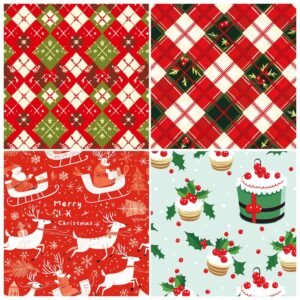 christmas red and green plaid decorative paper4