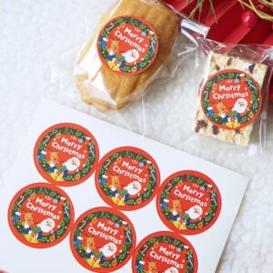 christmas red decorative seal stickers b4