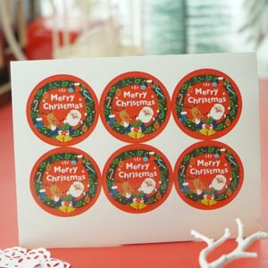 christmas red decorative seal stickers b6