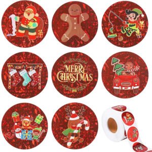 christmas red gift sealing stickers a
