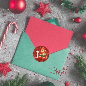 christmas red gift sealing stickers b2