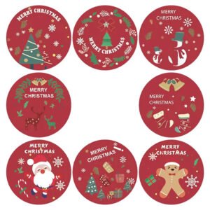 christmas red gift tag stickers b3